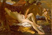 Nicolas Poussin Jupiter and Antiope or Venus and Satyr France oil painting artist